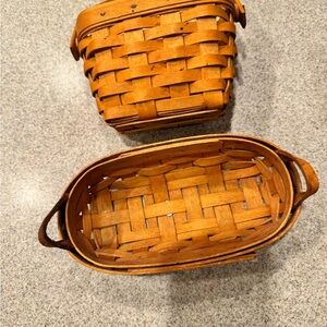 Longaberger Brown Woven Basket Bag